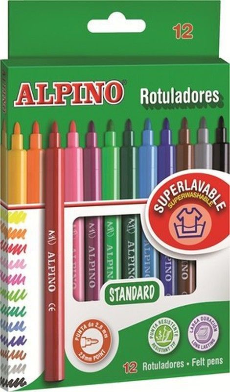 Marqueurs standard Alpino 2.8mm assortis