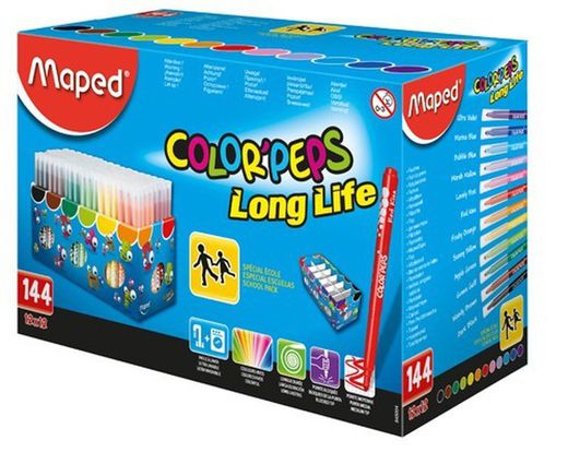 Marqueurs longue durée Color'peps en coffret