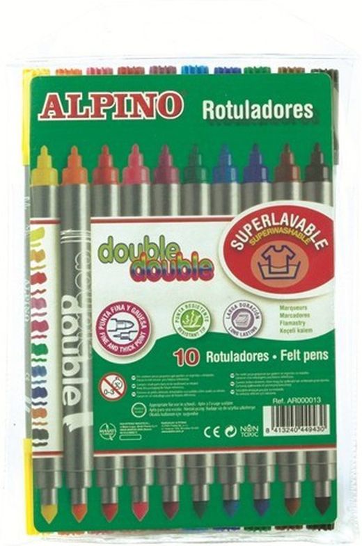 Rotuladores doble punta alpino surtidos