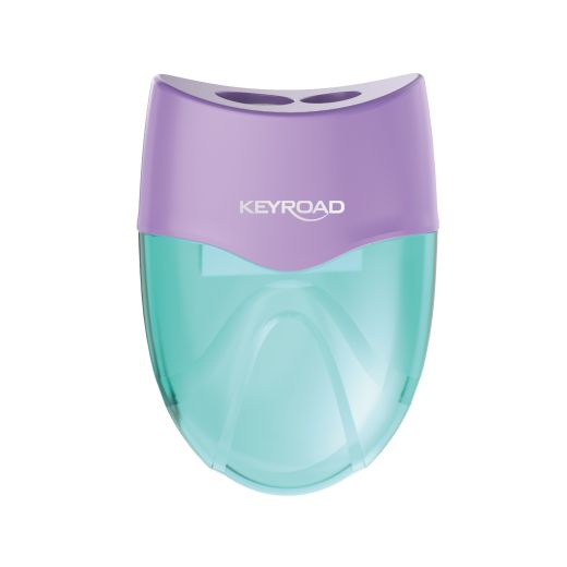 Sacapuntas Plástico Con Depósito 2 Usos Colores Pastel