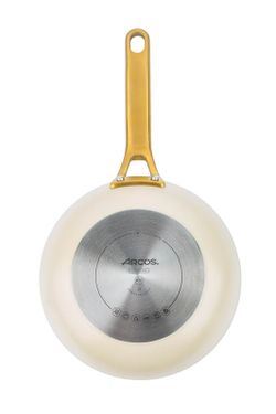 Frigideira de indução de alumínio forjado icônica 20 cm bege
