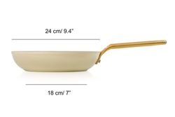 Poêle à frire Iconic en aluminium forgé pour induction 24 cm beige