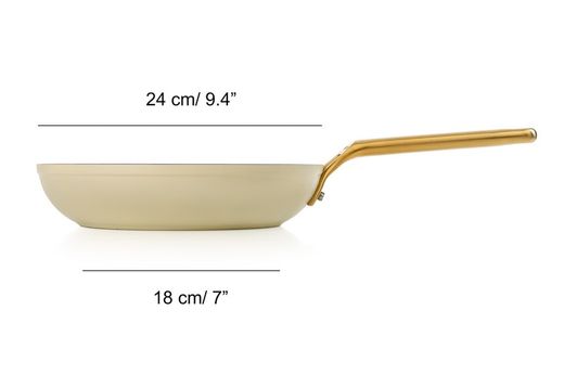 Poêle à frire Iconic en aluminium forgé pour induction 24 cm beige