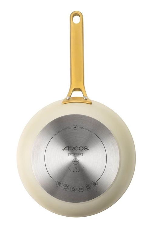 Poêle à frire Iconic en aluminium forgé pour induction 24 cm beige
