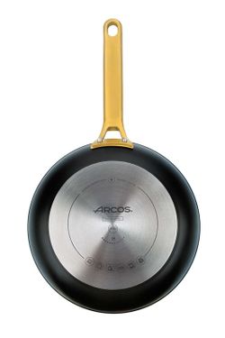 Frigideira de indução de alumínio forjado icônica 24 cm preta