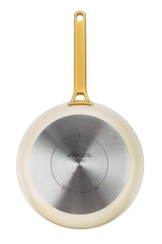 Poêle à frire Iconic en aluminium forgé pour induction 28 cm beige