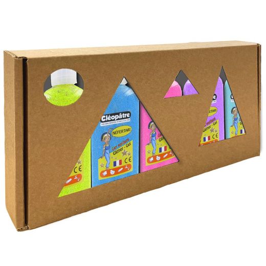 Conjunto de 5 potes de tinta gel neon de 100ml