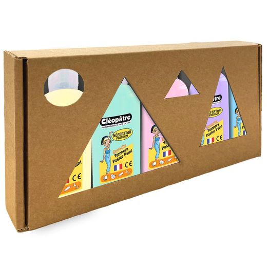 Lot de 5 flacons de tempera pastel de 100 ml
