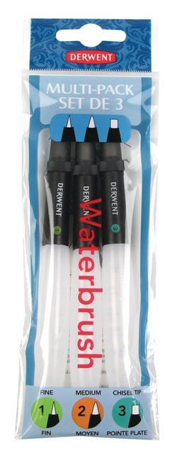 Set de 3 pinceaux à eau Derwent