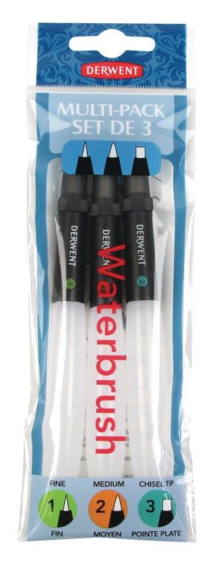 Set de 3 pinceaux à eau Derwent