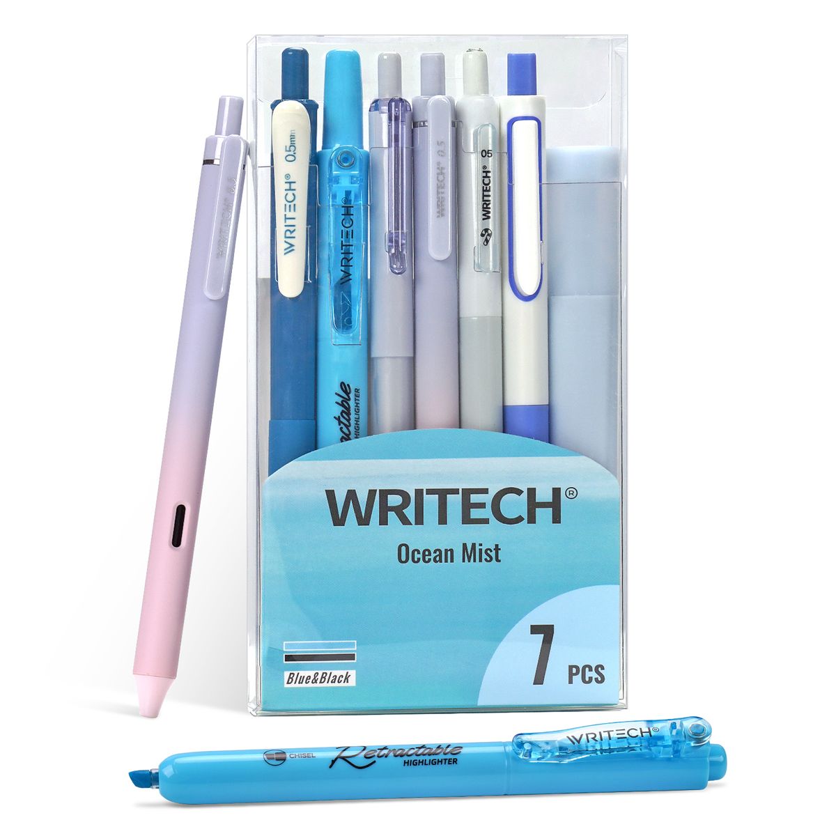 Set de 7 piezas Writech en distintos colores