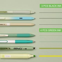 Set de 7 piezas Writech en distintos colores