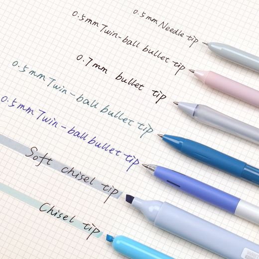 Set de 7 piezas Writech en distintos colores