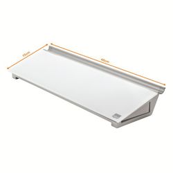 set de bureau en verre nobo, blanc brillant