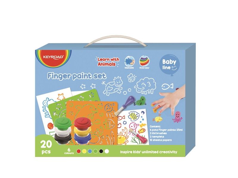 Set De Pintura Para Dedos: Aprendo Animales