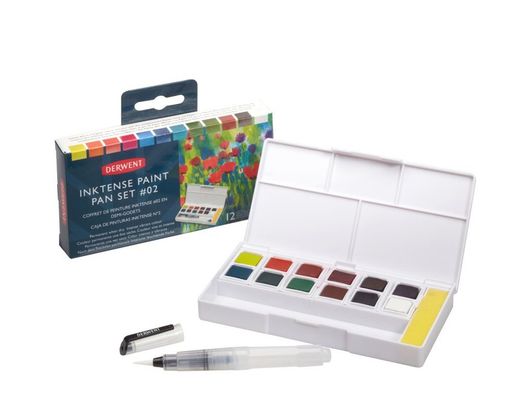 Set de viaje de pinturas Derwent Inktense en pastilla - colores 2