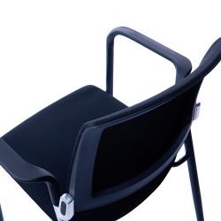 Cadeira confidencial de malha preta rd-906. Varias cores