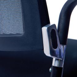 Cadeira confidencial de malha preta rd-906. Varias cores