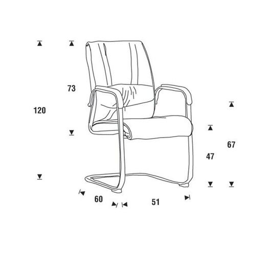 Chaise visiteur Rd-987 en simili cuir