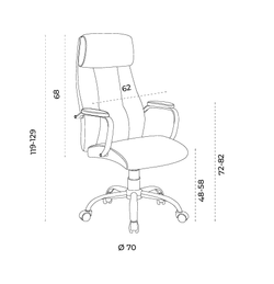 Silla dirección en símil piel modelo 986