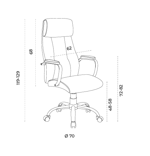 Silla dirección en símil piel modelo 986