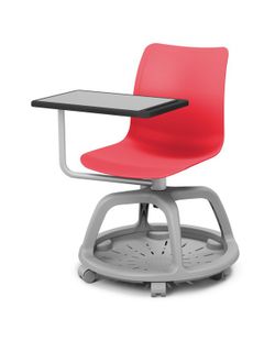 Cadeira giratória com rodas e pá em várias cores