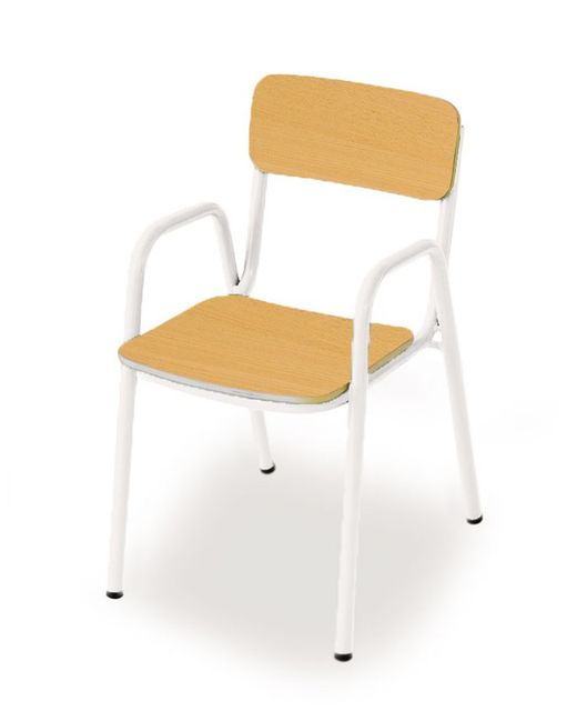Chaise pour enfants avec accoudoirs d'une hauteur de 26 cm et différentes finitions