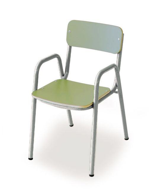 Chaise pour enfants avec accoudoirs d'une hauteur de 26 cm et différentes finitions