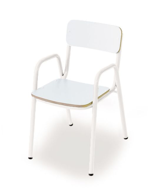 Chaise pour enfants avec accoudoirs d'une hauteur de 26 cm et différentes finitions