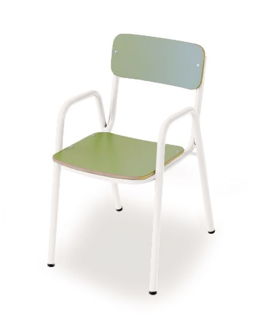 Chaise pour enfants avec accoudoirs d'une hauteur de 26 cm et différentes finitions