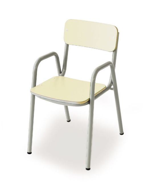 Chaise pour enfants avec accoudoirs d'une hauteur de 26 cm et différentes finitions