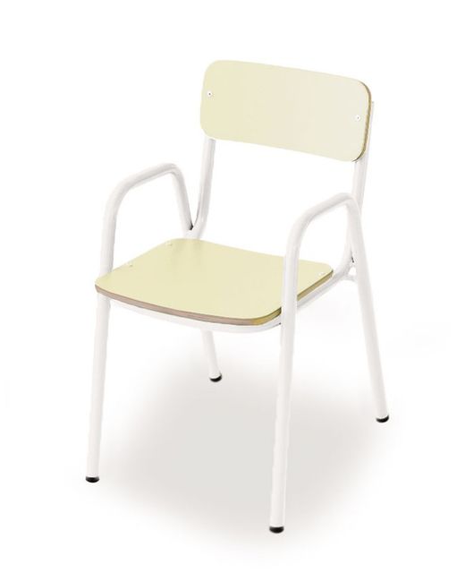 Chaise pour enfants avec accoudoirs d'une hauteur de 26 cm et différentes finitions