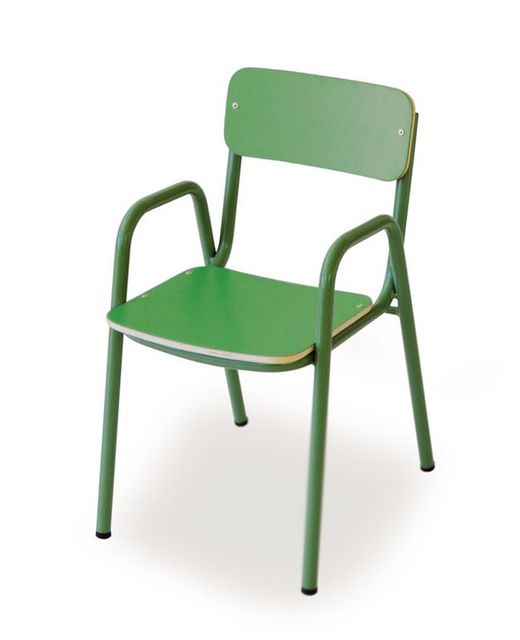 Chaise pour enfants avec accoudoirs d'une hauteur de 26 cm et différentes finitions