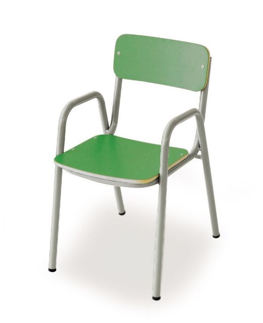 Chaise pour enfants avec accoudoirs d'une hauteur de 26 cm et différentes finitions