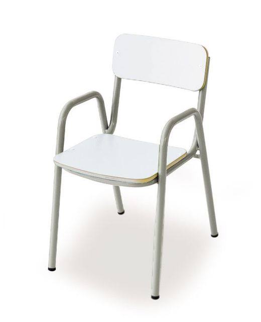 Chaise pour enfants avec accoudoirs d'une hauteur de 26 cm et différentes finitions