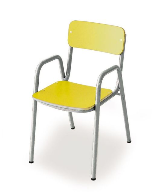 Chaise pour enfants avec accoudoirs d'une hauteur de 26 cm et différentes finitions