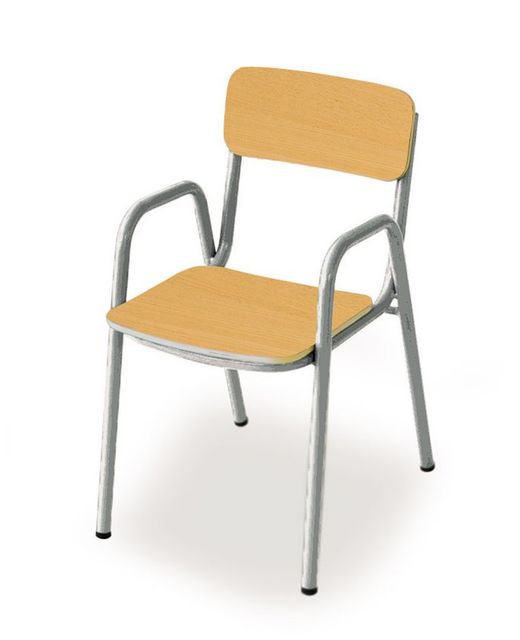 Chaise pour enfants avec accoudoirs d'une hauteur de 26 cm et différentes finitions