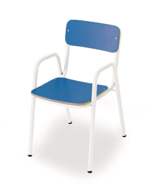 Chaise pour enfants avec accoudoirs d'une hauteur de 26 cm et différentes finitions
