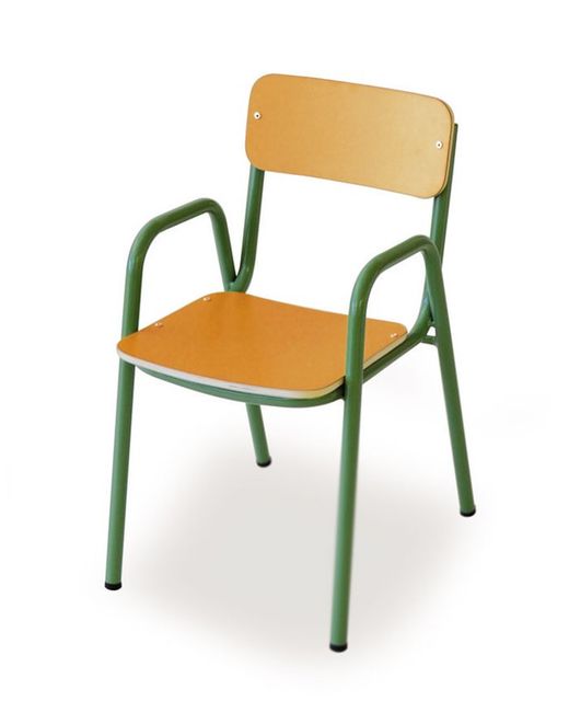 Chaise pour enfants avec accoudoirs d'une hauteur de 26 cm et différentes finitions