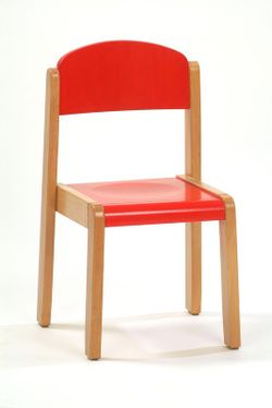 Silla infantil de madera sin brazos en 4 alturas y 4 colores