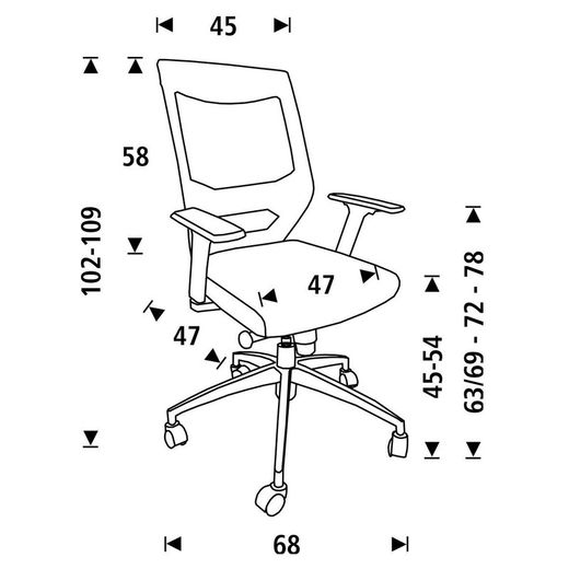 Siège de travail 908 ignifuge