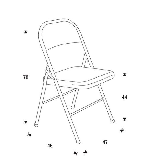 Silla plegable. Pack de 2 unidades