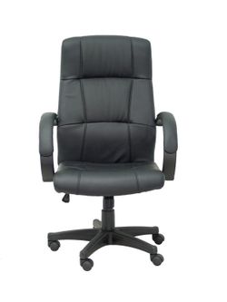 Cadeira executiva de couro sintético preto