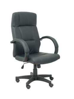 Cadeira executiva de couro sintético preto
