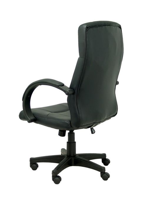Cadeira executiva de couro sintético preto