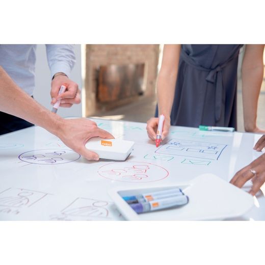 Ensemble de tableaux blancs mobiles double face Move & Rencontrez 180x90cm