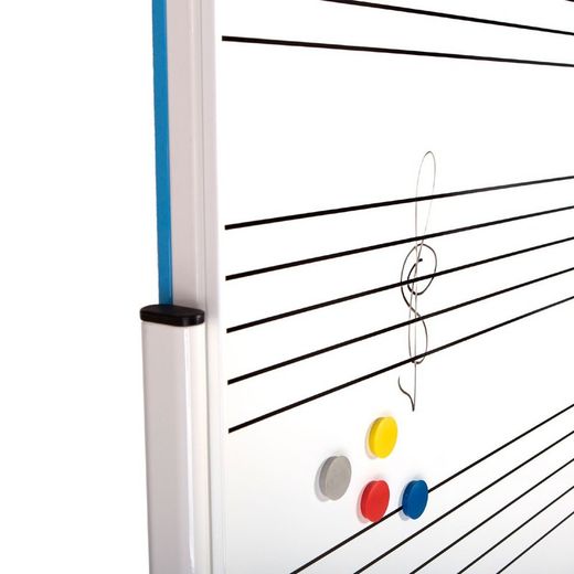 Pizarra blanca Skinmusic con pentagrama en horizontal