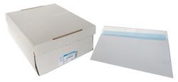 Sobre blanco folio. Tamaño 250x353mm.