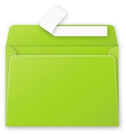 Envelopes de várias cores e tamanhos