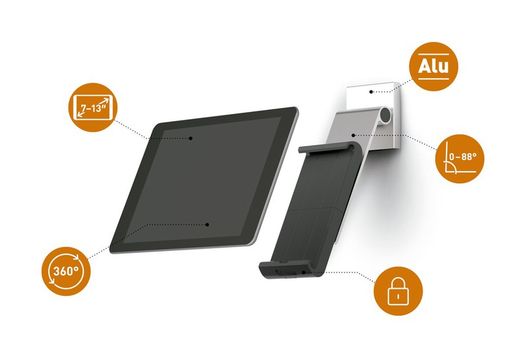 Suporte de parede ajustável para tablet